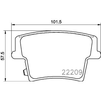2017 Dodge Charger Disc Brake Pad Rear Hella Pagid 355039291 image 3 of 4