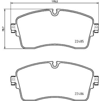 2019 Land Rover Range Rover Evoque Disc Brake Pad Front Hella Pagid 355039321 image 4 of 4
