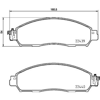 2018 Nissan Leaf Disc Brake Pad Front Hella Pagid 355039331 image 3 of 4