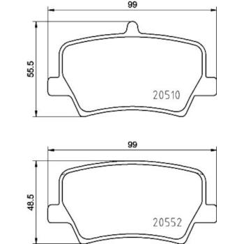 2022 Volvo XC40 Disc Brake Pad Rear Hella Pagid 355039391 image 1 of 1
