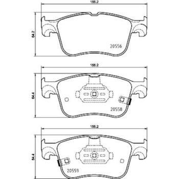2024 Lincoln Corsair Disc Brake Pad Front Hella Pagid 355039421 image 3 of 4