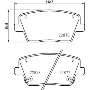 2020 Hyundai Veloster N Disc Brake Pad Rear Hella Pagid 355039431 image 1 of 1