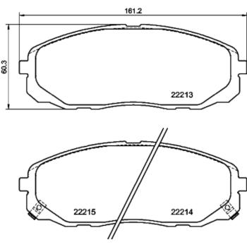 2019 Kia Sedona Disc Brake Pad Front Hella Pagid 355039441 image 4 of 4