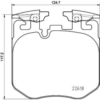 2023 BMW X7 Disc Brake Pad Front Hella Pagid 355039461 image 4 of 4