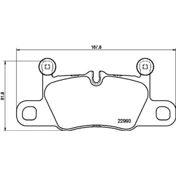 2023 Porsche Cayenne Disc Brake Pad Rear Hella Pagid 355039821 image 4 of 4