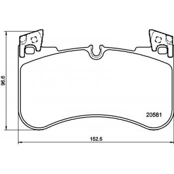 2022 Land Rover Range Rover Disc Brake Pad Front Hella Pagid 355039881 image 1 of 1