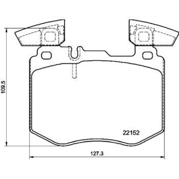 2019 Mercedes-Benz GLC300 Disc Brake Pad Front Hella Pagid 355039981 image 4 of 4