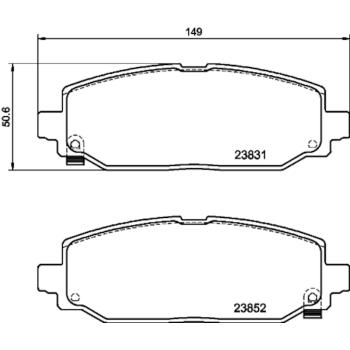 2019 Jeep Wrangler Disc Brake Pad Rear Hella Pagid 355040021 image 1 of 1