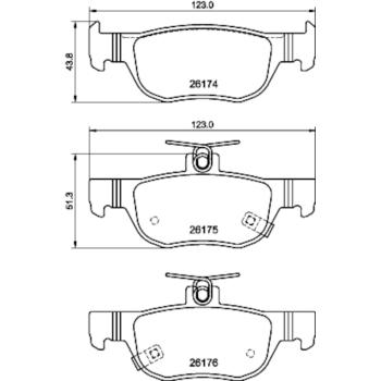 2024 Mazda CX-30 Disc Brake Pad Rear Hella Pagid 355040101 image 1 of 1