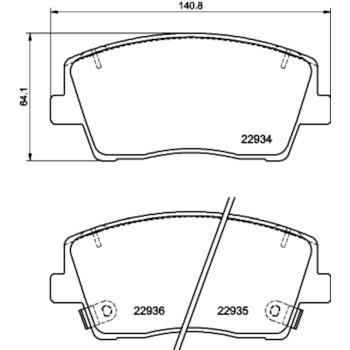 2023 Genesis G70 Disc Brake Pad Front Hella Pagid 355040111 image 1 of 1