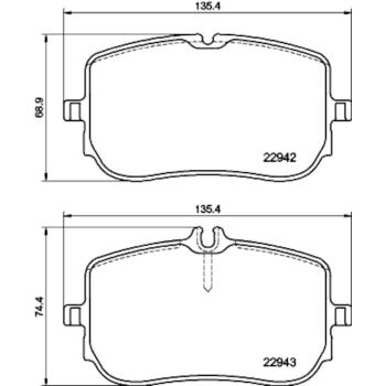 2020 Mercedes-Benz CLA250 Disc Brake Pad Front Hella Pagid 355040161 image 1 of 1