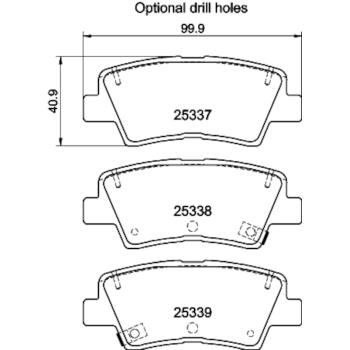 2021 Kia Forte Disc Brake Pad Rear Hella Pagid 355040171 image 1 of 1