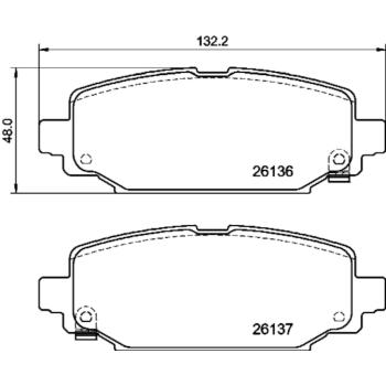 2019 Jeep Wrangler Disc Brake Pad Rear Hella Pagid 355040251 image 4 of 4