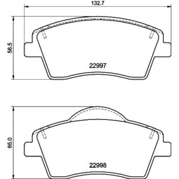 2022 Volvo XC40 Disc Brake Pad Front Hella Pagid 355040351 image 4 of 4