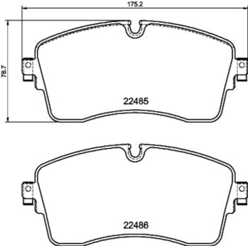 2019 Land Rover Range Rover Disc Brake Pad Front Hella Pagid 355040361 image 4 of 4