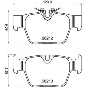 2023 Mini Cooper Countryman Disc Brake Pad Rear Hella Pagid 355040581 image 1 of 1