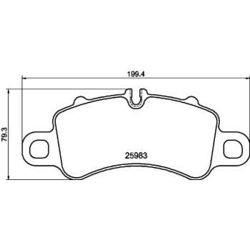 2023 Porsche 911 Disc Brake Pad Front Hella Pagid 355040771 image 4 of 4