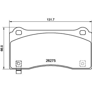 2021 Tesla Model Y Disc Brake Pad Front Hella Pagid 355040861 image 4 of 4