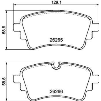 2021 Audi A5 Sportback Disc Brake Pad Rear Hella Pagid 355040961 image 4 of 4