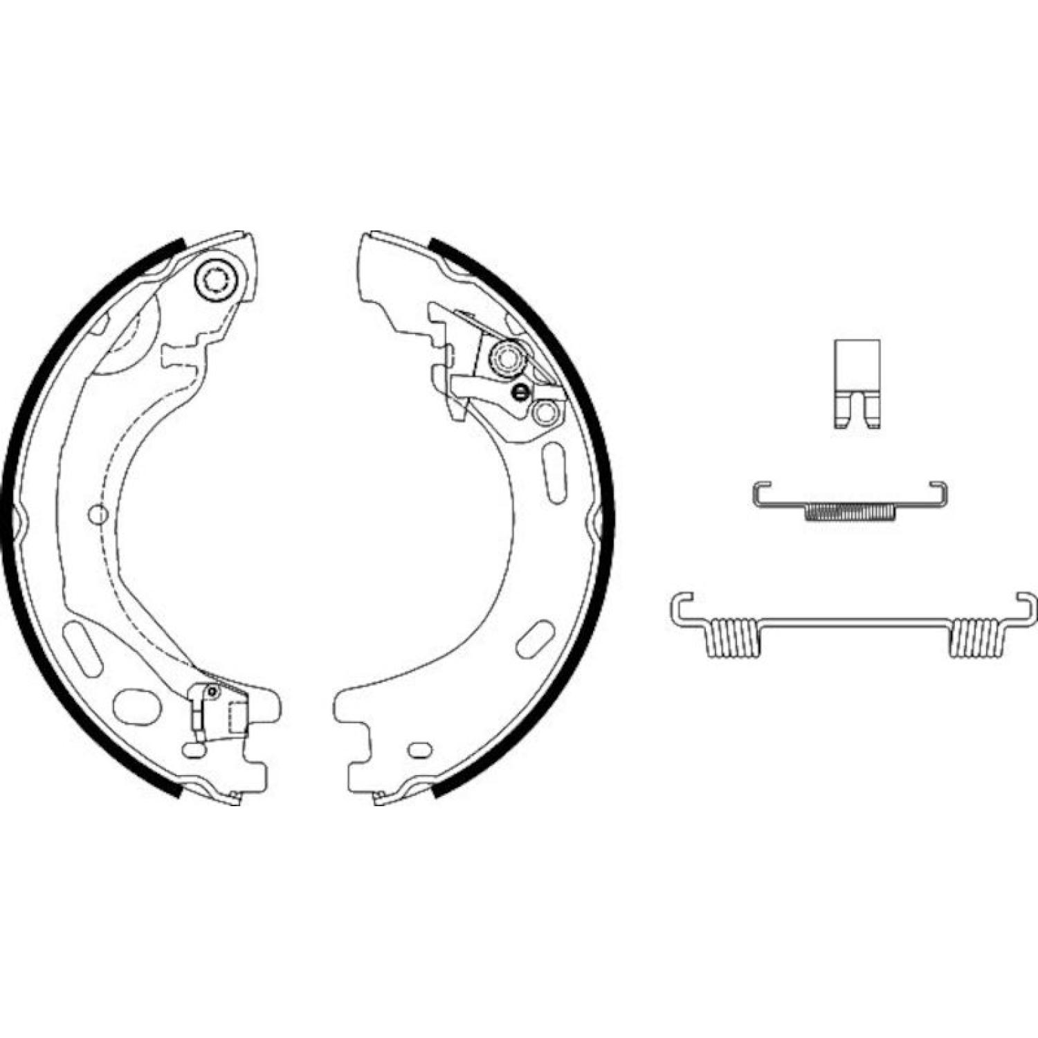 Hella Pagid 355051001 - Parking Brake Shoe Set Hella Pagid 355051001 Parking Brake Shoe Set product image 2 of 2