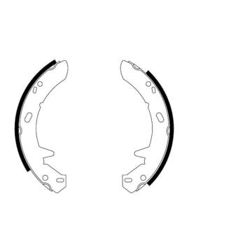 1995 Land Rover Range Rover Parking Brake Shoe Set Rear Hella Pagid 355051251 image 2 of 2