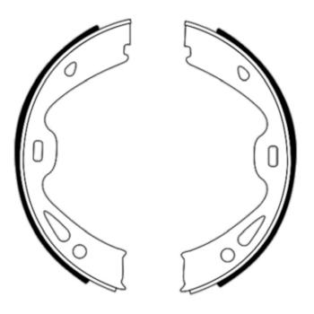 2009 Porsche Cayman Drum Brake Shoe Rear Hella Pagid 355051291 image 1 of 1