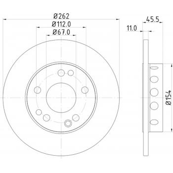 1988 Mercedes-Benz 190D Disc Brake Rotor Front Hella Pagid 355100741 image 1 of 1