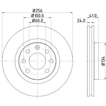 2002 Daewoo Lanos Disc Brake Rotor Front Hella Pagid 355101501 image 3 of 4