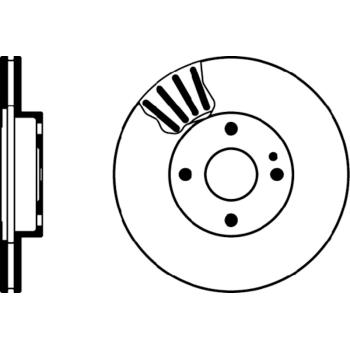 1995 Mercury Tracer Disc Brake Rotor Front Hella Pagid 355103181 image 1 of 1