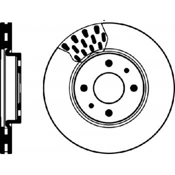 2012 Fiat 500 Disc Brake Rotor Front Hella Pagid 355103971 image 1 of 1