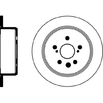 1986 Toyota Celica Disc Brake Rotor Rear Hella Pagid 355104061 image 1 of 1