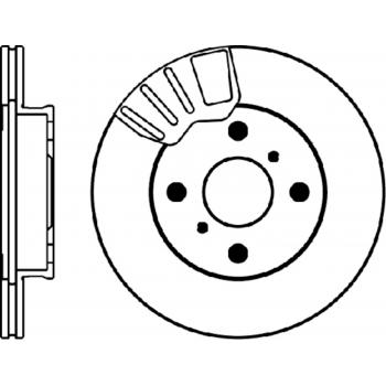 1994 Toyota Tercel Disc Brake Rotor Front Hella Pagid 355104781 image 1 of 1