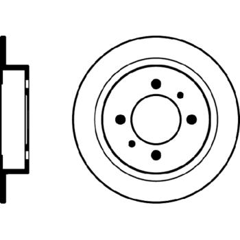 1993 Nissan NX Disc Brake Rotor Rear Hella Pagid 355105151 image 1 of 1