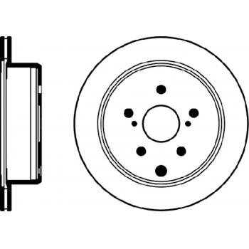 1996 Toyota Previa Disc Brake Rotor Rear Hella Pagid 355105421 image 1 of 1