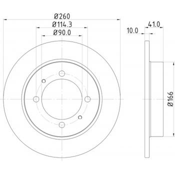 2000 Volvo V40 Disc Brake Rotor Rear Hella Pagid 355105472 image 1 of 1