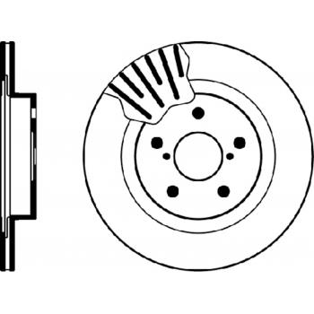 1998 Toyota RAV4 Disc Brake Rotor Front Hella Pagid 355106261 image 1 of 1