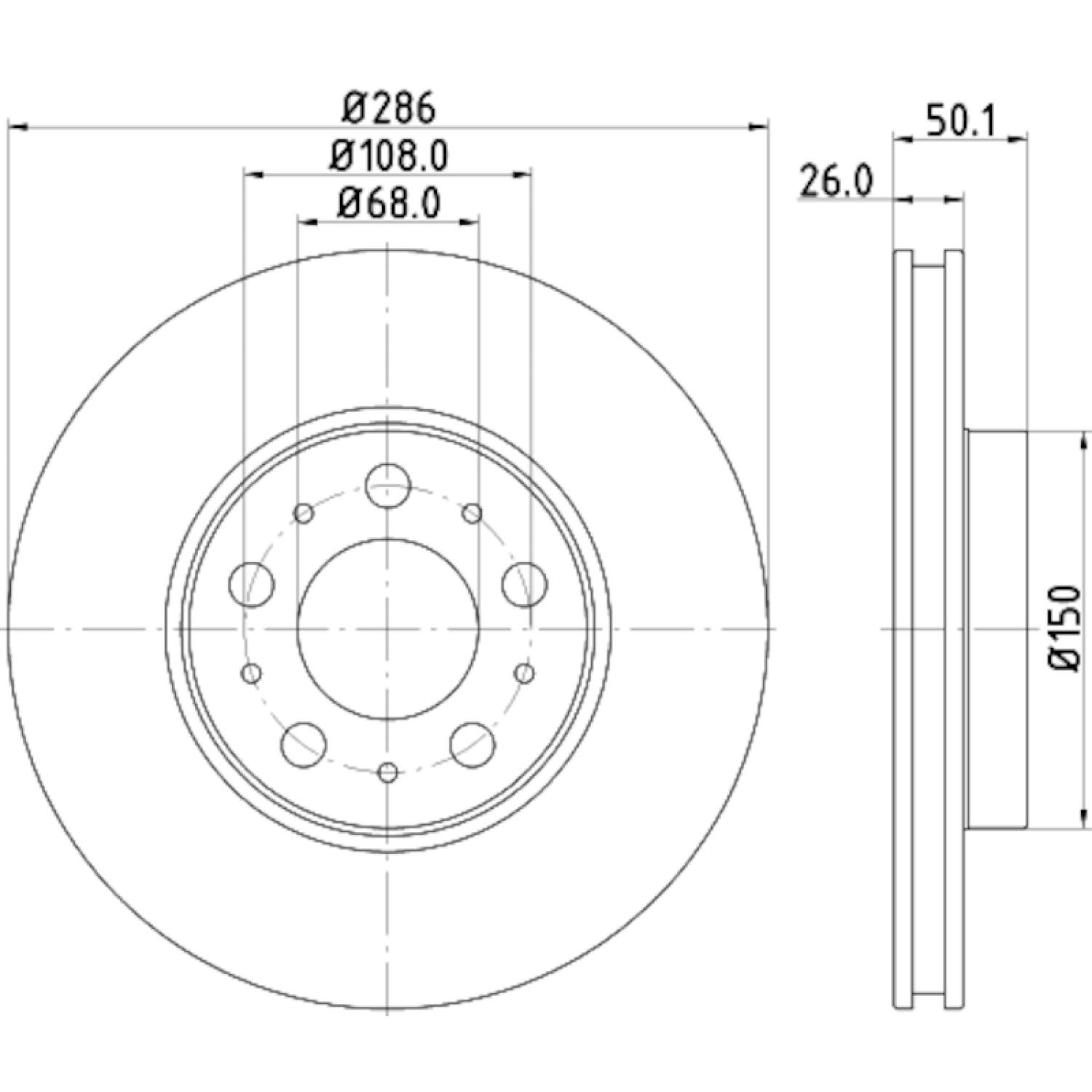 Hella Pagid 355107052 - Disc Brake Rotor Hella Pagid 355107052 Disc Brake Rotor product image 1 of 1