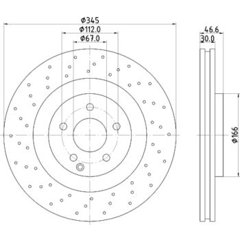2006 Mercedes-Benz C55 AMG Disc Brake Rotor Front Hella Pagid 355110132 image 1 of 1