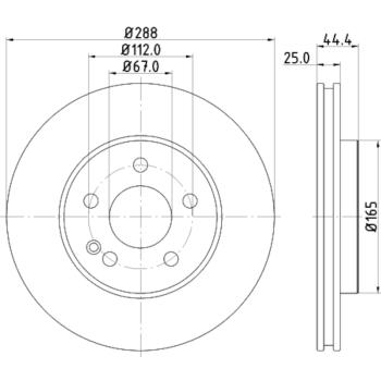 2009 Mercedes-Benz B200 Disc Brake Rotor Front Hella Pagid 355111082 image 1 of 1