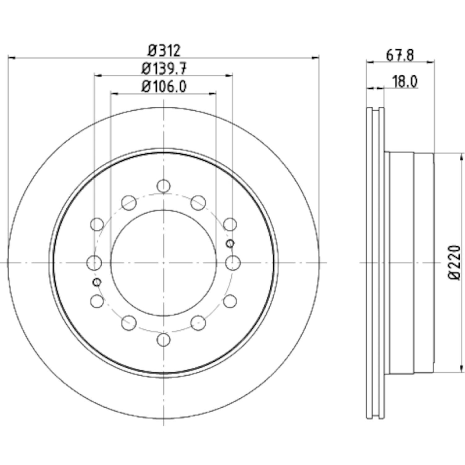 Hella Pagid 355114861 - Disc Brake Rotor Hella Pagid 355114861 Disc Brake Rotor product image 3 of 4