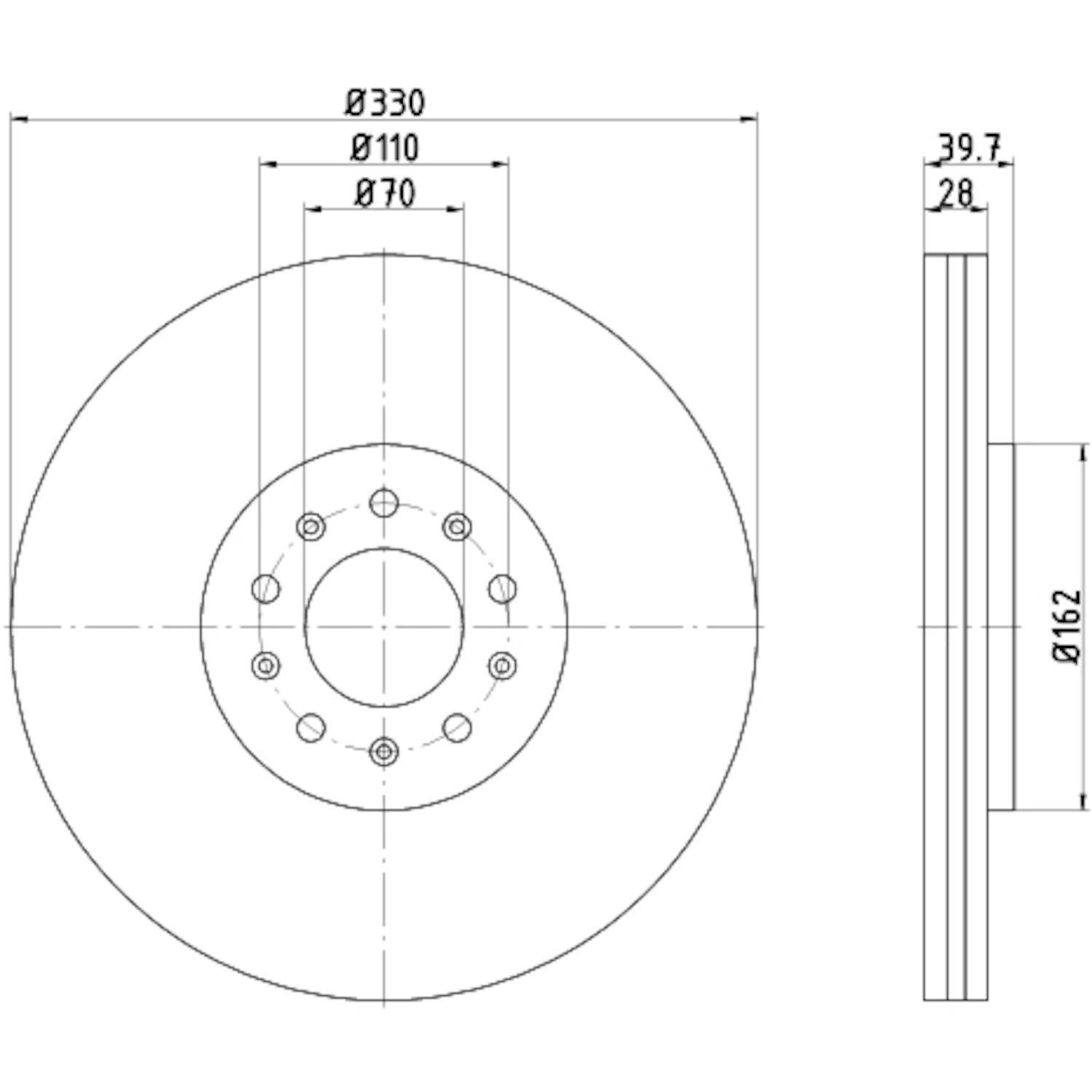 Hella Pagid 355116651 - Disc Brake Rotor Hella Pagid 355116651 Disc Brake Rotor product image 1 of 1