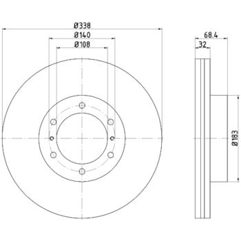 2021 Lexus GX460 Disc Brake Rotor Front Hella Pagid 355116891 image 1 of 1