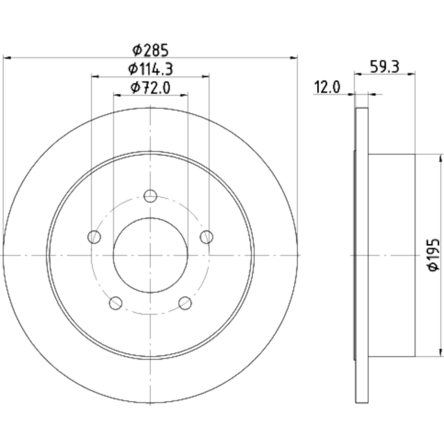 Hella Pagid 355118341 - Disc Brake Rotor Hella Pagid 355118341 Disc Brake Rotor product image 3 of 4