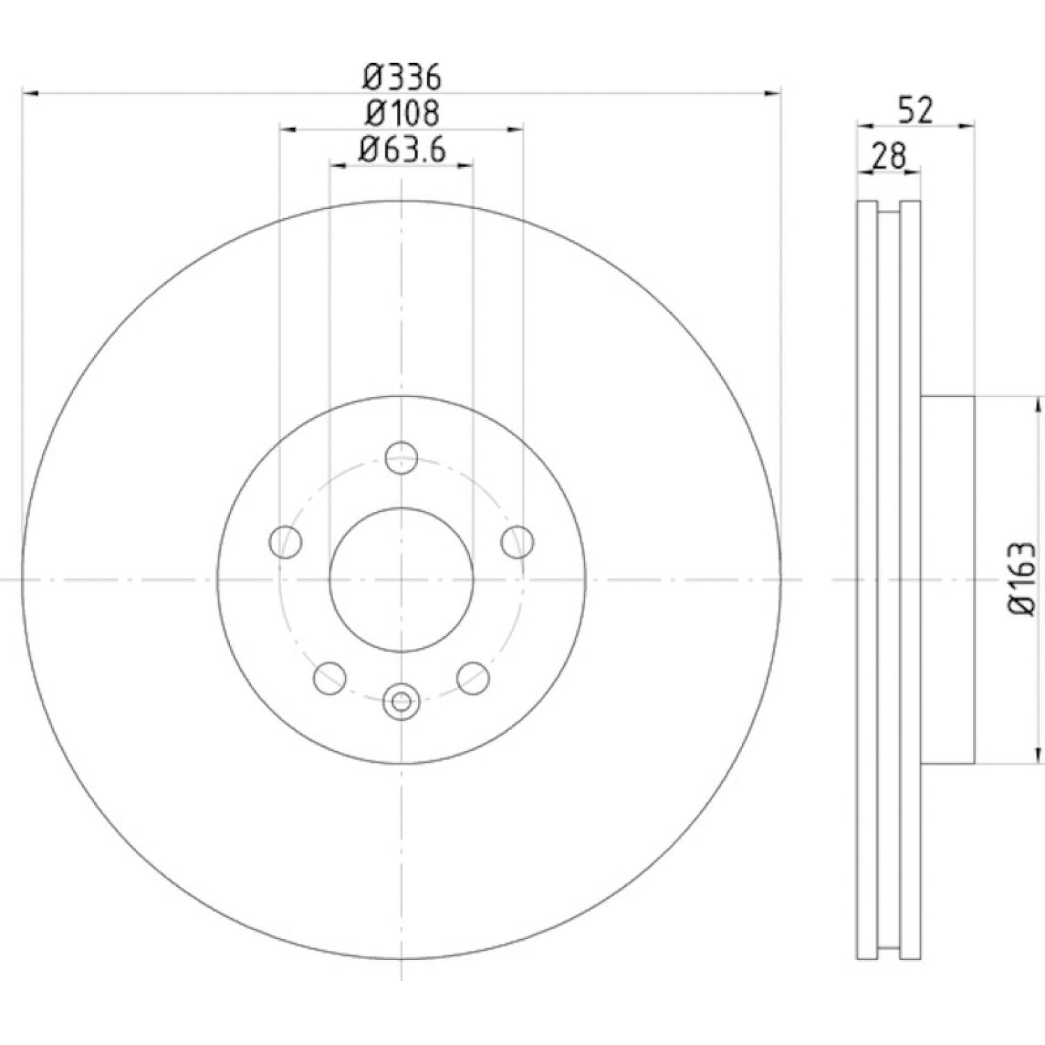 Hella Pagid 355119132 - Disc Brake Rotor Hella Pagid 355119132 Disc Brake Rotor product image 2 of 2