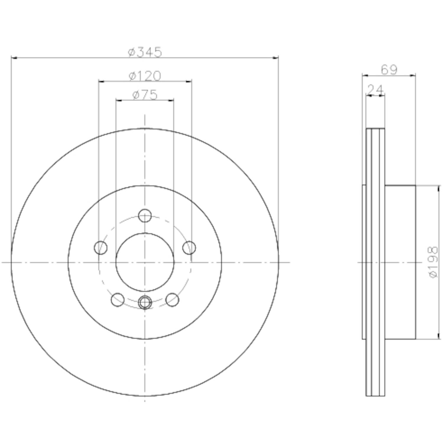 Hella Pagid 355119281 - Disc Brake Rotor Hella Pagid 355119281 Disc Brake Rotor product image 1 of 1