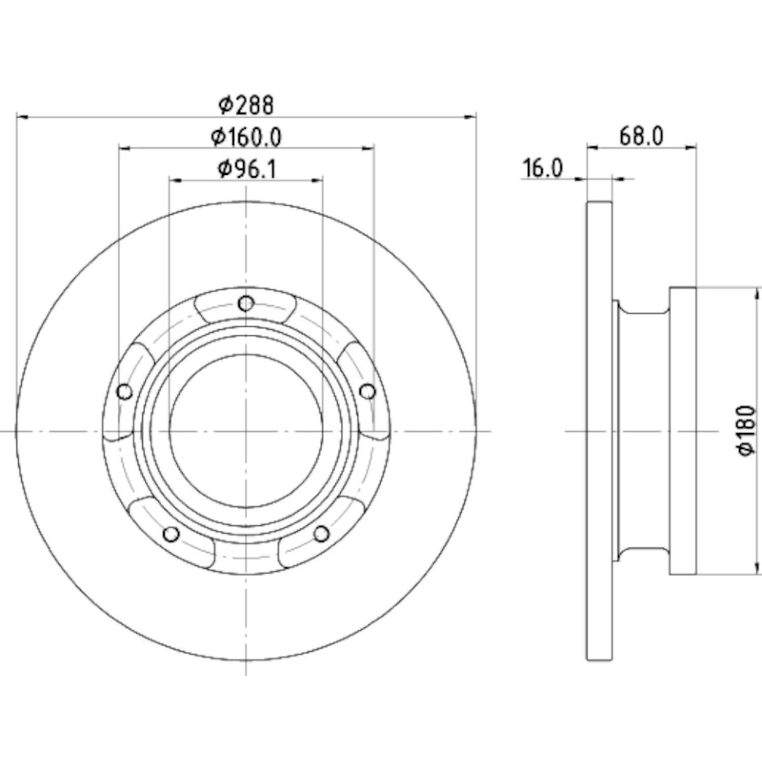 Hella Pagid 355120181 Disc Brake Rotor product image 4 of 4
