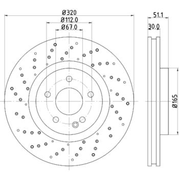 2018 Mercedes-Benz GLA250 Disc Brake Rotor Front Hella Pagid 355120352 image 1 of 1