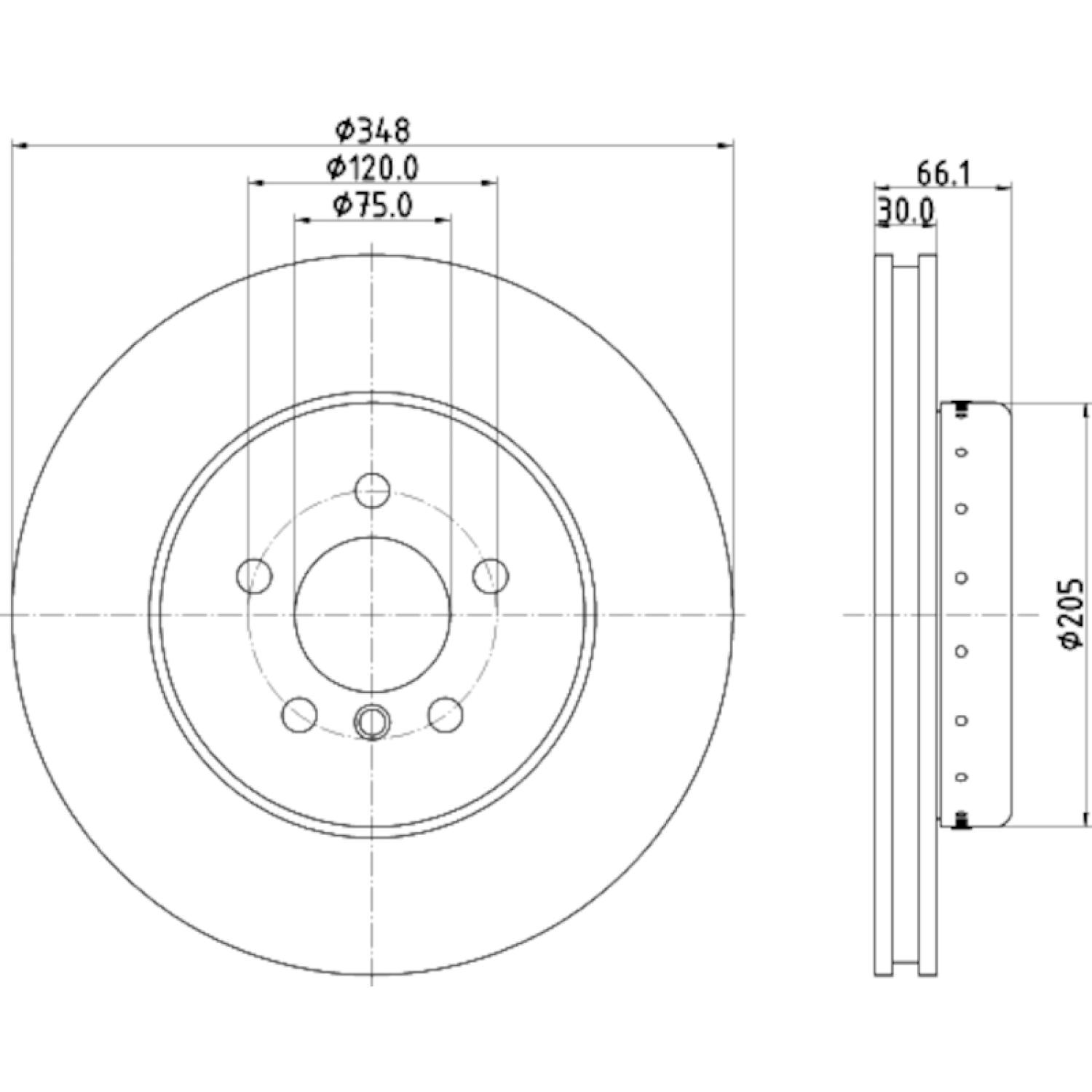 Hella Pagid 355120651 - Disc Brake Rotor Hella Pagid 355120651 Disc Brake Rotor product image 4 of 4