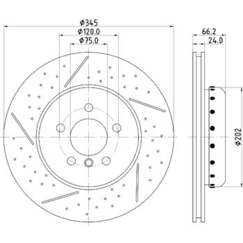 2014 BMW M235i Disc Brake Rotor Rear Hella Pagid 355120781 image 4 of 4