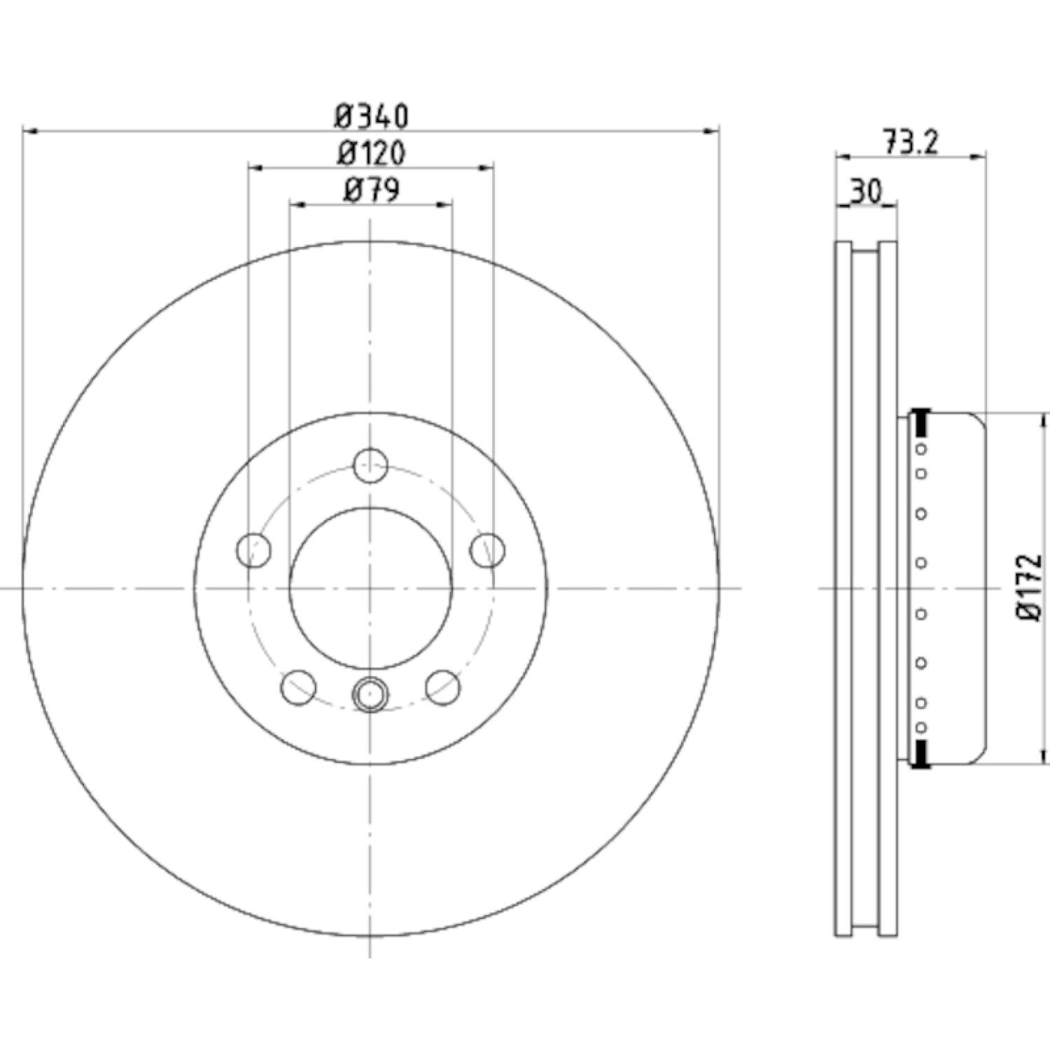 Hella Pagid 355120811 - Disc Brake Rotor Hella Pagid 355120811 Disc Brake Rotor product image 4 of 4
